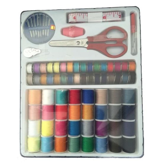 100PC Kit de couture filetage aiguille ruban boîte de rangement mesure