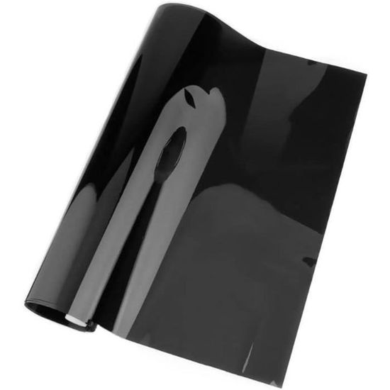 Film Teinté Voiture 300 Cm × 50 Cm - 50 % Teinte Noire Anti-UV Protection Solaire - Anti-Rayures Pour Vitres Auto Et Maison