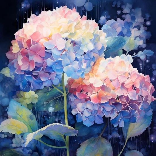 Diamantmalerei Anhänger Set,5D DIY Hydrangea Blumen Hängende Kristall Diamantmalerei,Beidseitiges Acryl Diamond Painting Ornament für Erwachsene, Strass Kunst Dekoration,Diamant Malerei Anhänger Kunst
