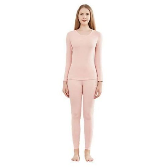 Ensemble de sous-vêtements thermiques en soie pour femme léger classique Ensemble de sous-vêtements thermiques en soie pour femme léger classique