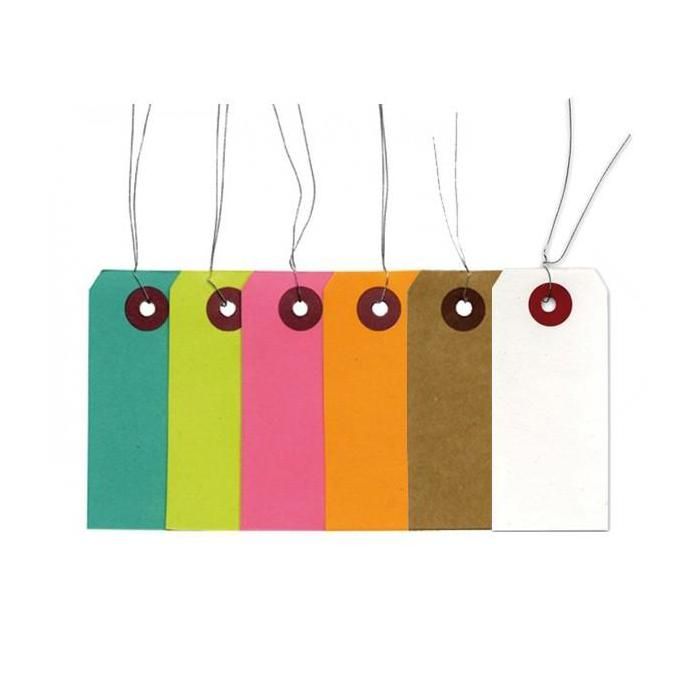 Etiquettes Kraft-Blanches-Couleur