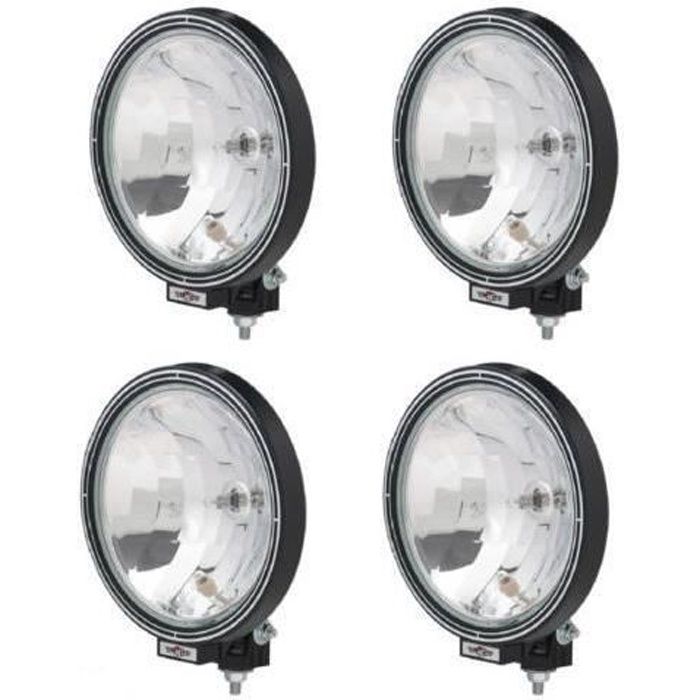 4x12V/24V 22.9cm Ronde Spot Feux / Phares 4x4 Offroad Camion