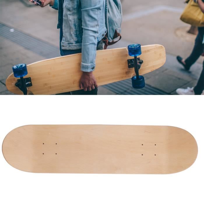 Skateboard shortboard Accessoire de planche concave à roulettes à double déformation en bois d'érable vierge pour scooter de skate