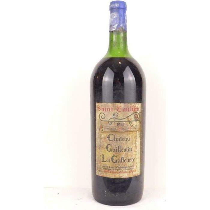 magnum 150 cl saint-émilion château guillemin la gaffelière (etiquette sale) rouge 1985 - bordeaux