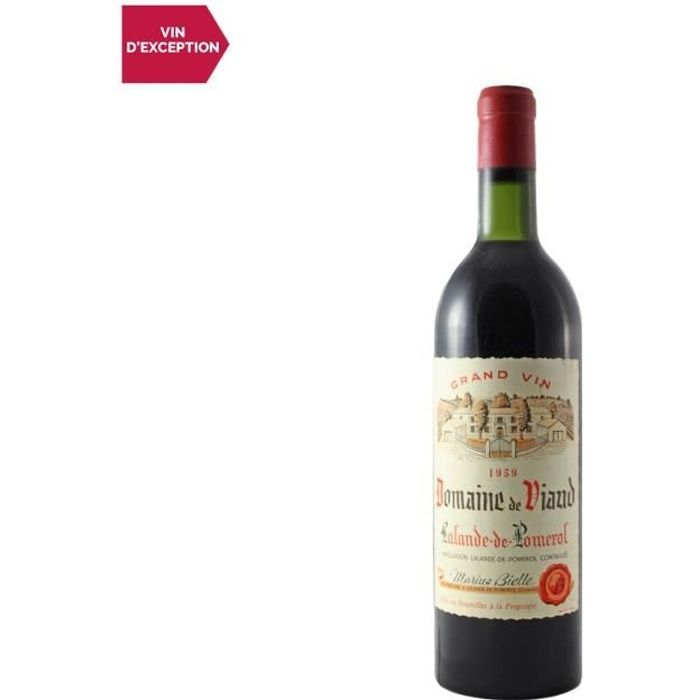 Domaine de Viaud Lalande-de-Pomerol Rouge 1959 - 75cl - Vin AOC Rouge de Bordeaux - Cépages Merlot, Cabernet Franc