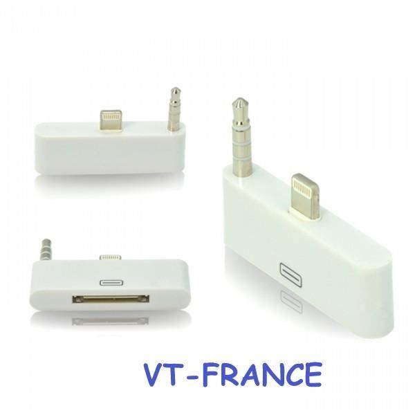Adaptateur 30 pin vers 8 pin pour iPhone 5 / 6 iPad 4 Air, Modele: 11.Adapt 8/30p iPhone 6+ Audio