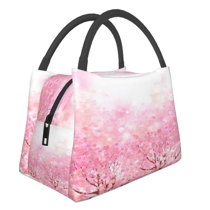 Sac à Lunch,Fond de fleurs de cerisier 18x 28x 16.5cm