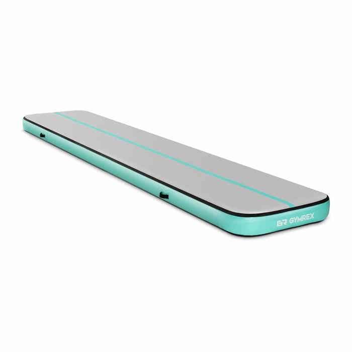 Tapis Gonflable De Gymnastique Yoga Airtrack PVC 500x100x20cm 190kg Gris-Vert