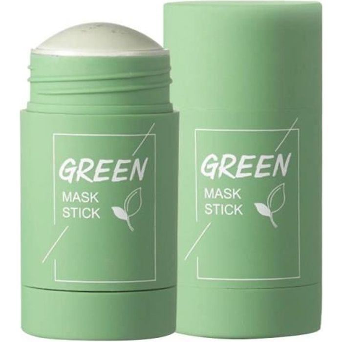 Green Tea Purifying Clay Stick Mask, Oil Control Anti-Acne Deep Cleaning Moisturizing Mask