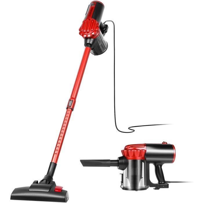Koticidsin Aspirateur Balai Sans Sac, Aspirateur à Main 2 en 1(800W/16Kpa Puissance d'aspiration, Filtration HEPA, Brosse pour Sols