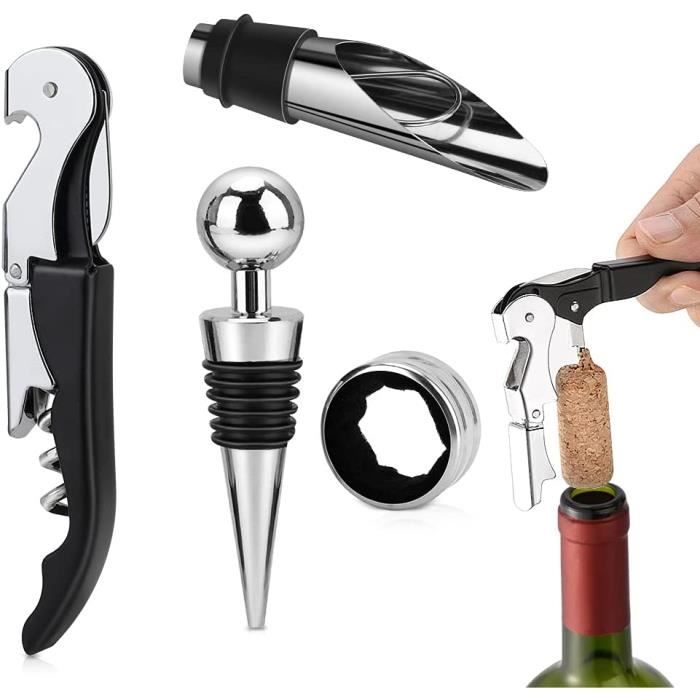 tire bouchon sommelier coffret sommelier ouvre bouteille de vin coffret tire bouchon limonadier pofessionnel coffret cadeau 4 en 1