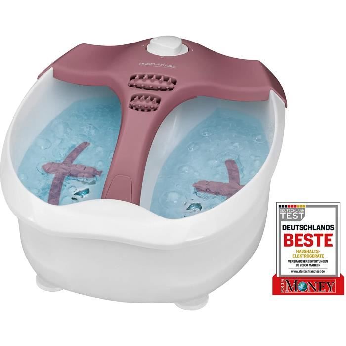 Masseurs pour les pieds ProfiCare Bain de Pied Massant 4 Programmes 80 Watts Blanc-Rose 349882