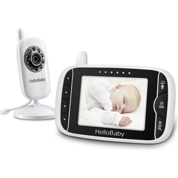 HelloBaby HB32 Moniteur Vidéo Sans fil Avec Appareil Photo Numérique, Surveillance de la Température de Vision Nocturne et Systèm