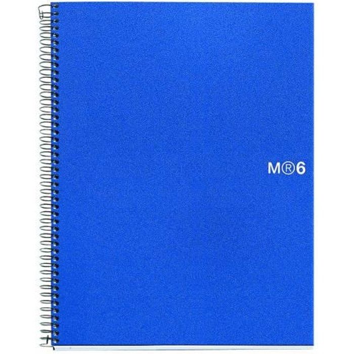 Miquelrius 6 Basic Cahier reliure à spirale A5 150 feuilles - 300 pages petits carreaux bleu polypropylène (PP)