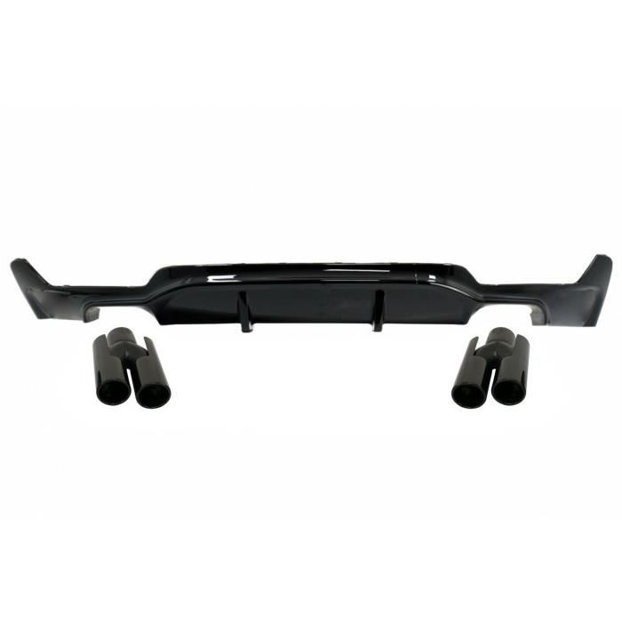 Diffuseur pour BMW 4 F32 F33 F36 2013- Échappement Conseils Noir brillant M Look