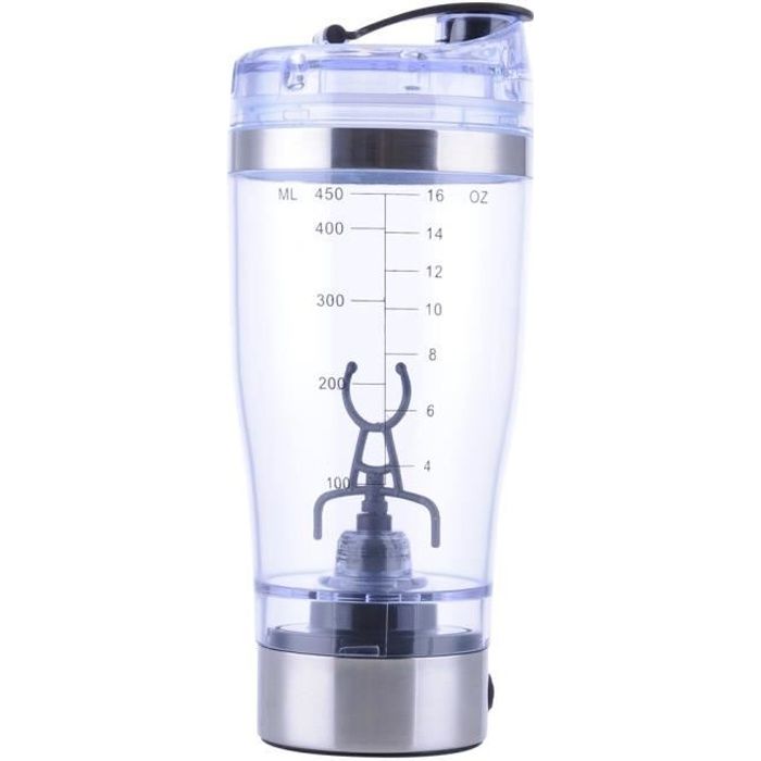 Gourde - Bouteille isotherme,Gobelet mélangeur électrique Portable pour poudre de protéines, Shaker automatique, - Type WHITE