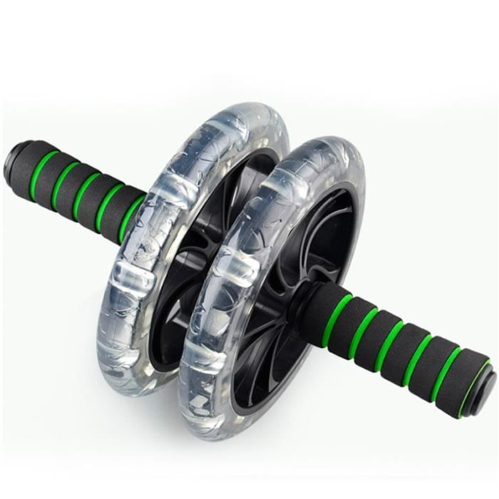 {Yokata} roue abdominale AB Roller, roue fitness, roue AB avec tapis pour les genoux, pour le fitness et l'entraînement des muscles
