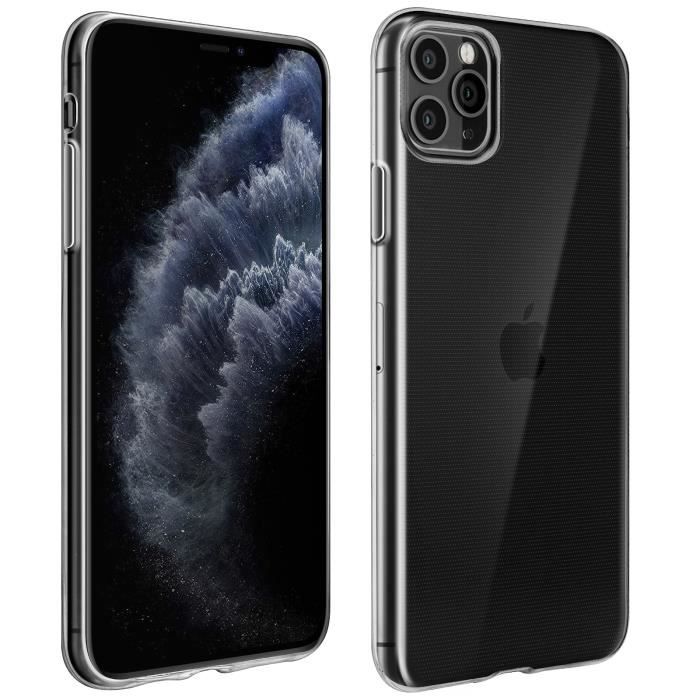 Coque Apple iPhone 11 Pro Max Protection Silicone Souple Ultra-Fin Transparent Blanc