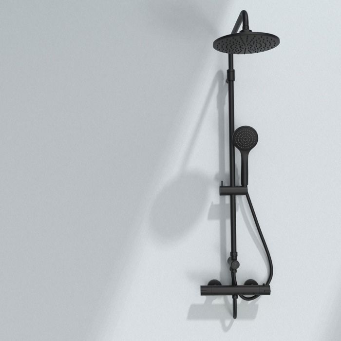 Oneo mitigeur douche thermostatique Essebagno noir mat