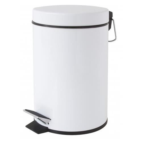Poubelle à pédale 3L HALLY Blanc 22.5 x 17 x 26 cm