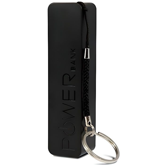 INECK® PowerBank : Batterie de Secours pour Iphone et SmartPhone. Finies les coupures de téléphone. (Capacité 2600mAh, NOIR)