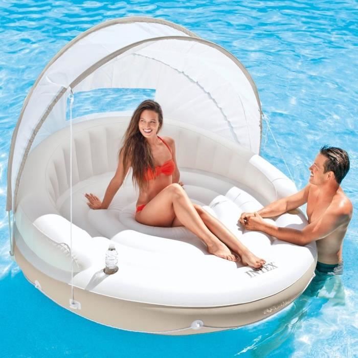 INTEX Maxi matelas gonflable adulte Lounge de Piscine Caraïbes