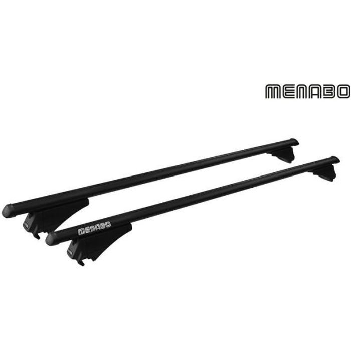 Barres de toit Aluminium Noir pour Peugeot 2008 dès 2020 - avec barres longitudinales