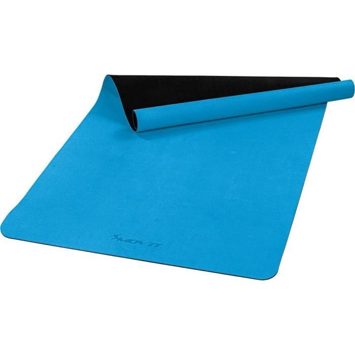 MOVIT Tapis de gymnastique XXL TPE, tapis de pilates, tapis d’exercice premium, tapis de yoga, 190 x 100 x 0,6 cm, bleu clair