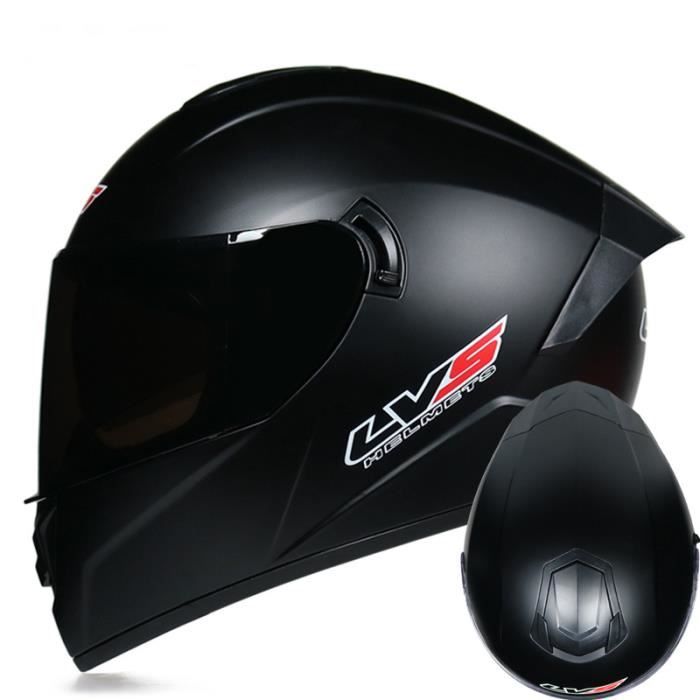 Casque Moto adulte Mat Hors route locomotive Double lentille noir Lentille marron Casque intégral 701