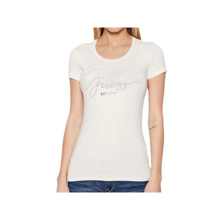T shirt Guess EST. 1981 Beige Femme