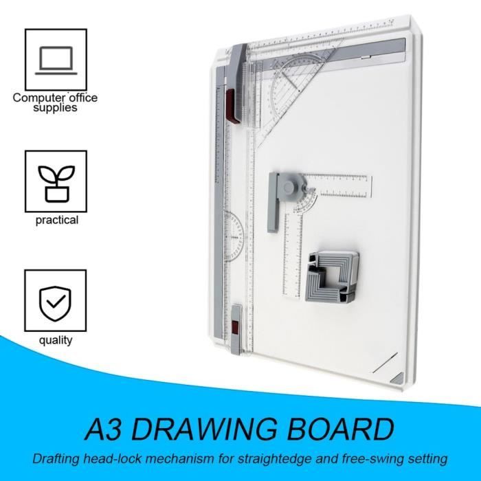 Planche à dessin Table de planche à dessin A3 Portable avec mouvement parallèle Angle réglable dessinateur Art peinture dessin
