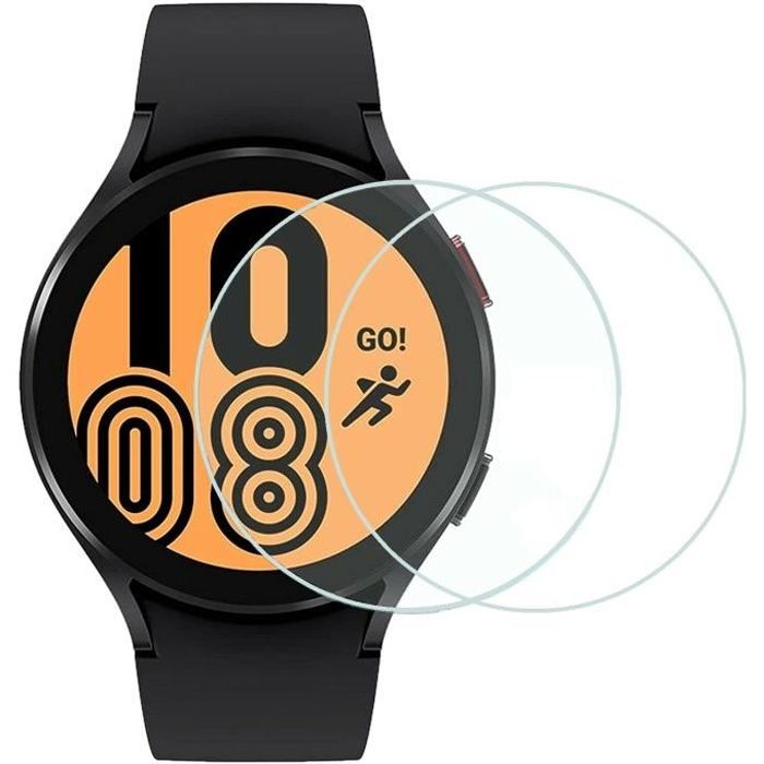 Verre Trempé pour Samsung Galaxy Watch 4 44mm [Pack 2] Film Vitre Protection Ecran Montre Connectée Phonillico®