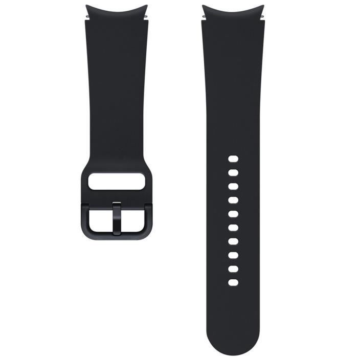 Bracelet Sport M L pour Galaxy Watch Watch 3 Watch 4 Active 2 Classic 4 : 40 41 42 44mm Noir