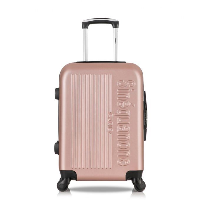 SINEQUANONE – VALISE CABINE - ABS – 55cm – 4 roues – CERES – ROSE DORE