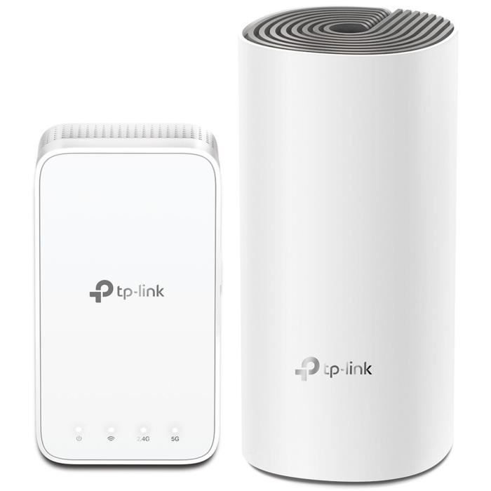 TP-Link Deco E3 (Pack de 2) systèmes Wi-FI Mesh - WiFi AC1200, 2 Ports Ethernet, Compatible avec Amazon Alexa et IFTTT