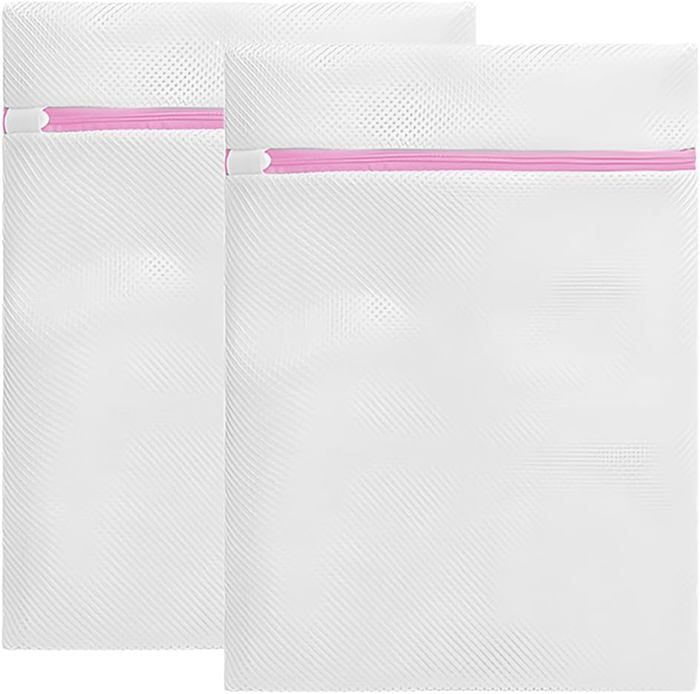 Lot De 2 Filets à Linge Machine à Laver - 60x80 Cm - Fermeture éclair Cachée - Pour Rideaux, Tapis, Manteaux