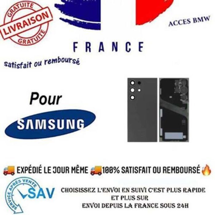 Cache Batterie Vitre Arrière Premium Ambre pour Samsung Galaxy S24 Ultra 5G S928 - vue 3