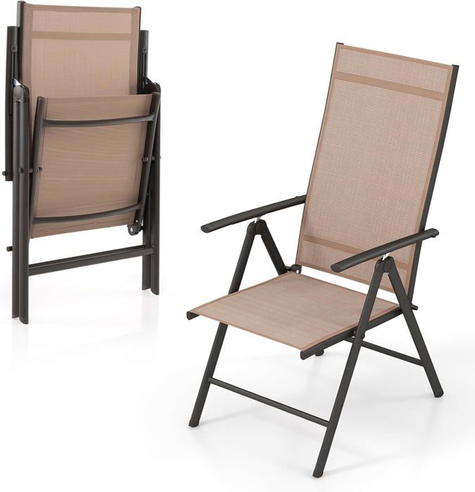 Housses De Chaise Longue Pliante - Lot De 2, Tissu Oxford Imperméable, Avec Sac De Rangement