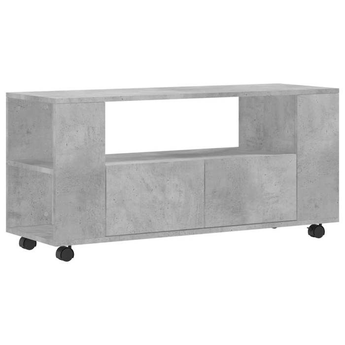 Meuble TV - gris béton 102x34 5x43 cm - Bois dingénierie LL221697