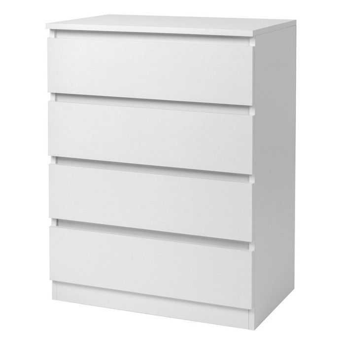 Commode 4 tiroirs - ALIGHTUP - Meuble de chambre 60 x 38 x 78cm Blanc Commode 4 tiroirs - ALIGHTUP - Meuble de chambre 60 x 38 x 78cm Blanc