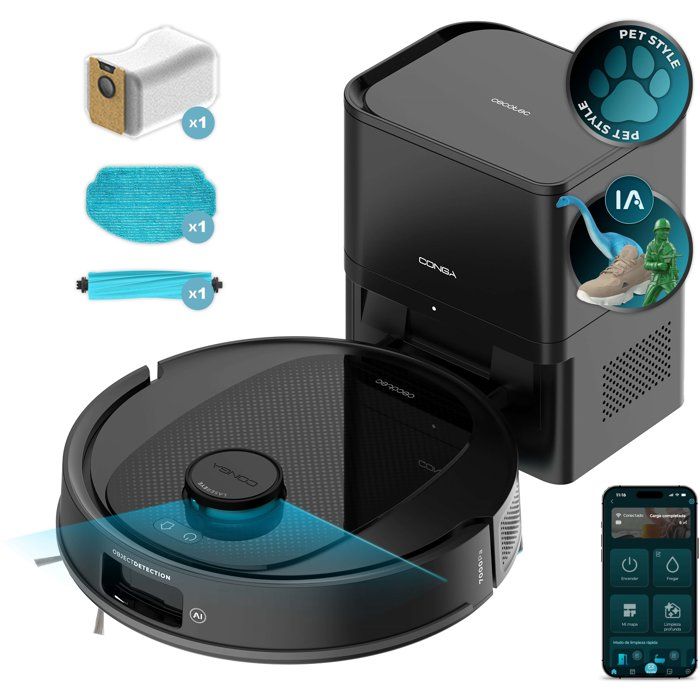 Aspirateur Robot Laveur Cecotec Conga Y80 – 13000 Pa, Autovidage, 220 m² - vue 3
