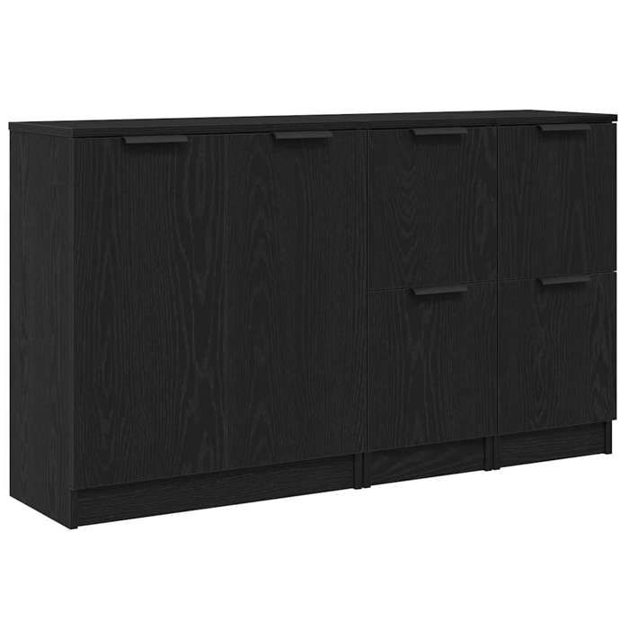 SALE 2026Buffet de cuisine - Placard vaisselier - WINWIN - Cabinet bahut Chêne noir 180x30x70cm - bois dingénierie 36.7 Kg 204362