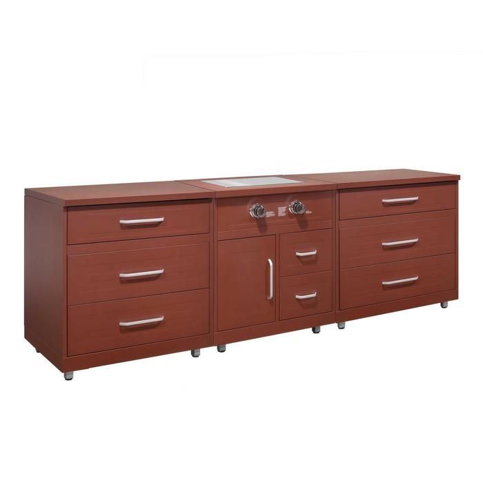 Cuisine dextérieur 3 éléments avec gazinière brique Memphis - Oviala