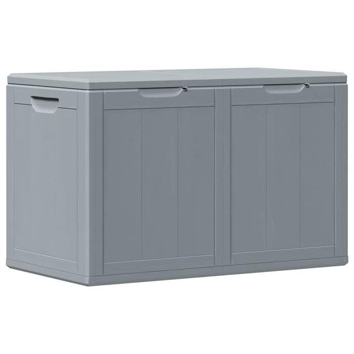 Gris Boîte de rangement de jardin - Pour terrasse - Coffre de Stockage - 180 L Gris PP aspect bois LH8355377
