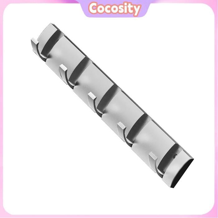 Cocosity Patères pliantes murales Crochet Invisible épaissi 5 crochets mural porte-manteau pliant cachette meuble pour Or Argent