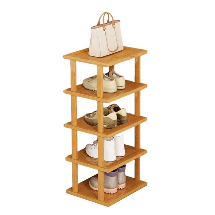 Étagère à Chaussures en Bois - 5 Niveaux - Grande Capacité de Charge - 23x25x77cm