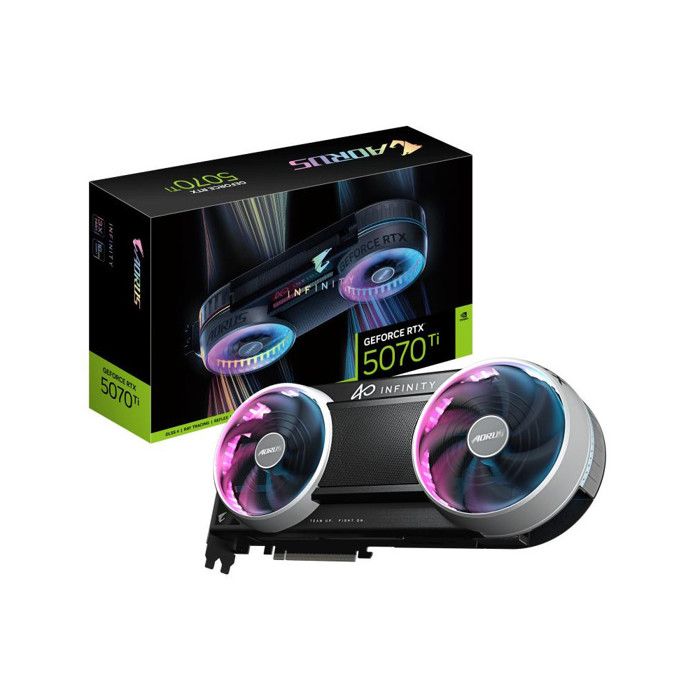 Carte graphique GIGABYTE AORUS GeForce RTX 5070 Ti INFINITY 16G Refroidissement WINDFORCE