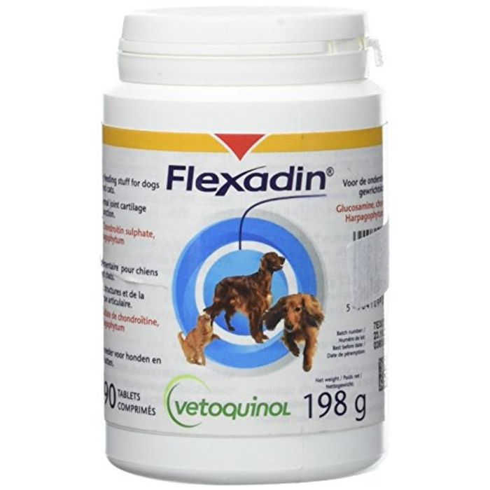 Complément alimentaire - VETOQUINOL - Flexadin - 90 comprimés sécables - chondroïtine & glucosamine - pour chiens et chats Complément alimentaire - VETOQUINOL - Flexadin - 90 comprimés sécables - chondroïtine & glucosamine - pour chiens et chats