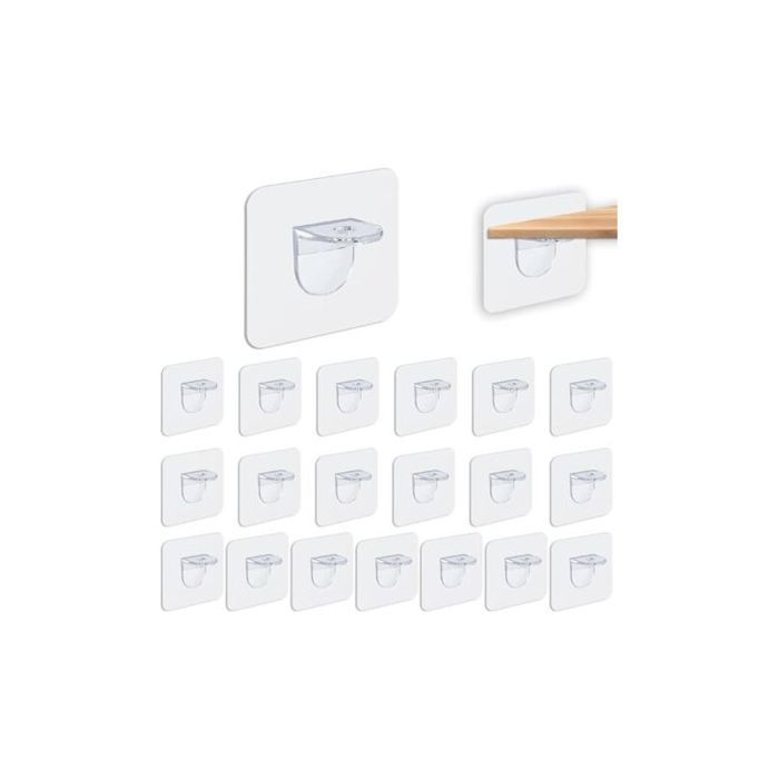 Support Étagère Adhésif - MAX® - Sans Percer - Transparent - 10kg Acrylique Fixation Murale Invisible Cuisine Salle de Bain Support Étagère Adhésif - MAX® - Sans Percer - Transparent - 10kg Acrylique Fixation Murale Invisible Cuisine Salle de Bain