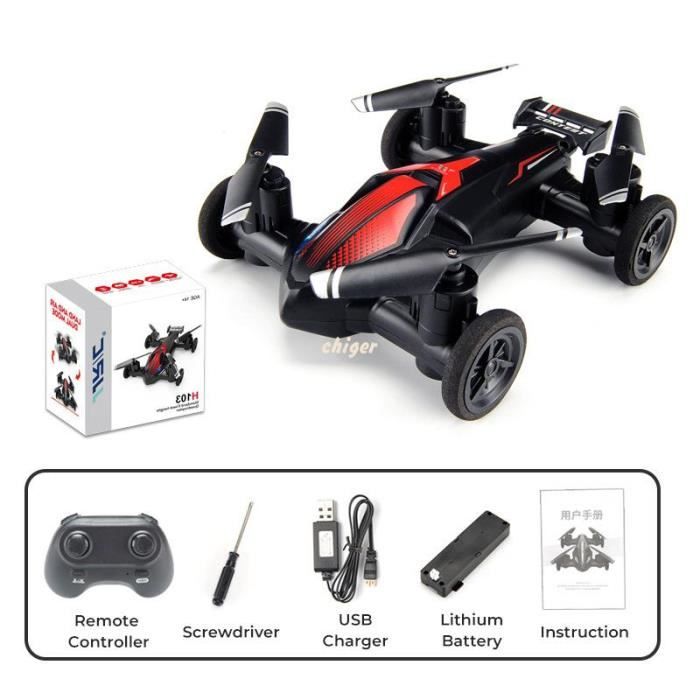Rouge Mini Avion T l command Quatre Axes 2 en 1 Double Mode